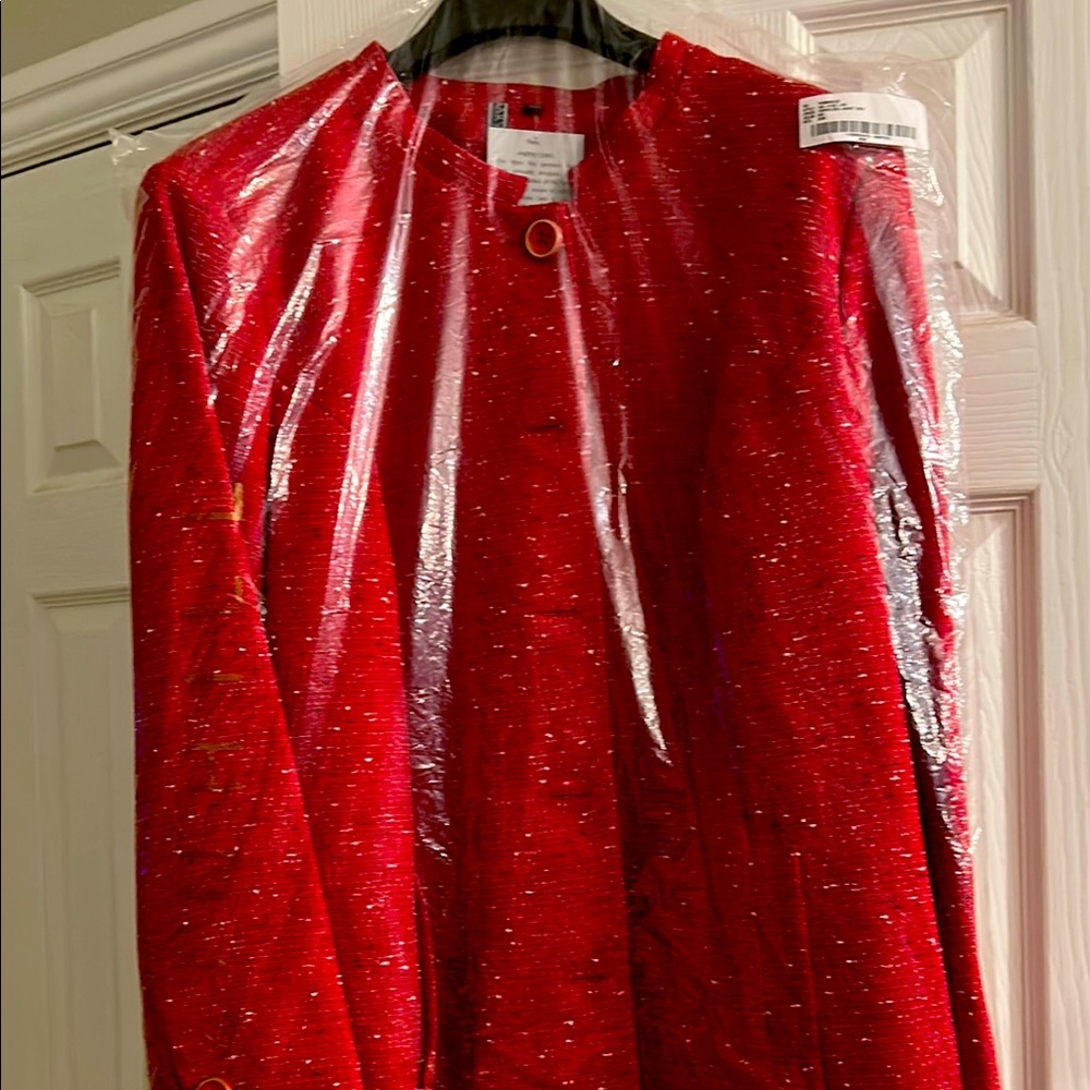 Red Textured Jacket